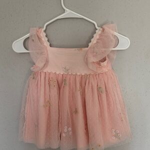 Tahari Pink Floral Kids Formal Dress